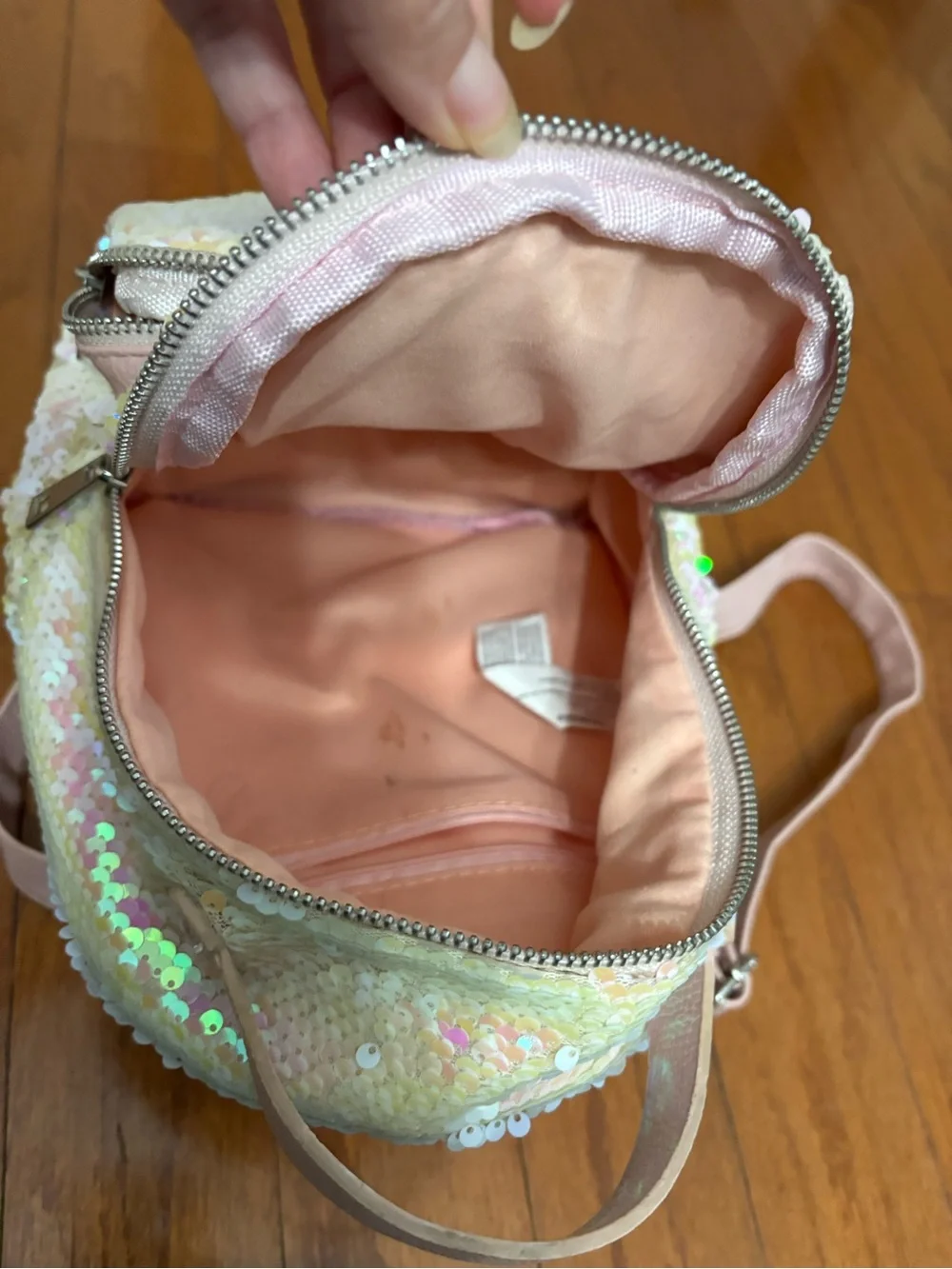 Iridescent Sequin Kids Mini Backpack - Pink
